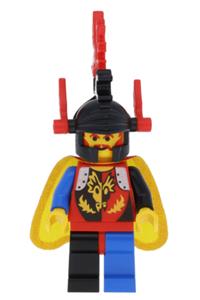 Dragon Master Minifigure - Dragon Master of the Dragon Knights with red plumes wearing a dragon cape - cas219