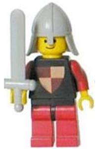 Classic - Knights Tournament Knight Black, Red Legs with Black Hips, Light Gray Neck-Protector cas229