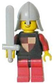 Classic - Knights Tournament Knight Black, Red Legs with Black Hips, Light Gray Neck-Protector - cas229