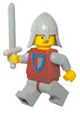 Classic - Knight, Shield Red/Gray, Light Gray Legs with Red Hips, Light Gray Neck-Protector - cas233