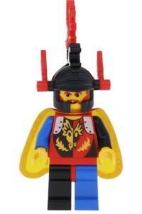 Dragon Master Burnabus Minifigure - Dragon Knight dragon master with blue plumes, wearing a dragon cape - cas236