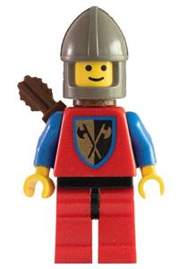 Crusader Axe Solider Minifigure - Crusader  with red legs, black hips, dark gray chin-guard, and a quiver - cas238
