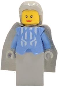Knights Kingdom II - Queen with light bluish gray hair, light bluish gray cape (chess queen) cas275