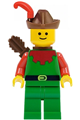 Forestman - red, brown hat, red feather, quiver - cas284