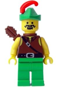 Forestman Minifigure - Forestman 1 in dark forest attire with a quiver - cas285