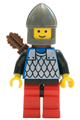 Scale Mail - Blue, Red Legs with Black Hips, Dark Gray Chin-Guard, Quiver - cas287