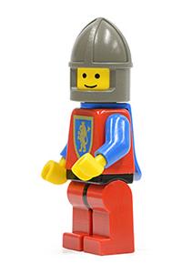 Crusader Lion - Red Legs with Black Hips, Dark Gray Chin-Guard, Blue Plastic Cape cas289
