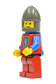Crusader Lion - Red Legs with Black Hips, Dark Gray Chin-Guard, Blue Plastic Cape - cas289
