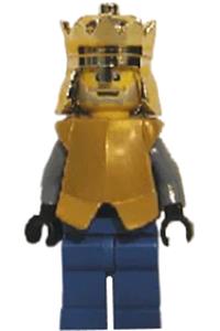 Armored Knight with Breastplate - Armored knight wearing dark bluish gray armor, portrayed as a king - cas302