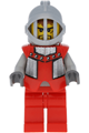 Knight in royal attire with light bluish gray armor and a royal knight helm - cas303