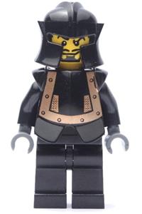 Armored Knight with Breastplate - Knight in black armor with a cheek protection helmet - cas308