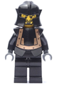 Knight in black armor with a cheek protection helmet - cas308
