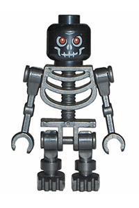 Skeleton Warrior Minifigure - Skeleton Warrior 1 from Fantasy Era with a black color scheme - cas327