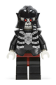Fantasy Era - Skeleton Warrior 4, White, Black Breastplate and Helmet, Dark Red Hips and Black Legs - cas330