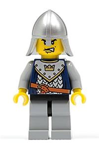 Fantasy Era - Crown Knight Scale Mail with Crown, Helmet with Neck Protector, Scar Across Lip cas338