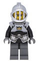 Knight from Fantasy Era wearing a plain crown, breastplate, grille helmet, and vertical cheek lines - cas340