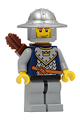 Crown Knight from Fantasy Era with scale mail armor, crown helmet, vertical cheek lines, and a quiver - cas347