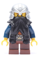 Fantasy Era - Dwarf, Black Beard, Metallic Silver Helmet with Studded Bands, Dark Blue Arms - cas354