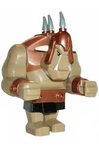 Big Fig Troll - Troll big figure from Fantasy Era with dark tan skin and copper armor - cas358