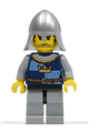 Crown Knight with black messy hair and stubble, wearing a helmet with neck protector in Fantasy Era style - cas366