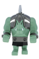 Fantasy Era Troll big figure with sand green body, pearl dark gray armor, and multiple horns - cas376