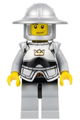 Crown Knight from Fantasy Era with scale mail, crown, breastplate, helmet with broad brim, and smirk with stubble beard - cas387