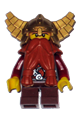 Fantasy Era - Dwarf, Dark Orange Beard, Metallic Gold Helmet with Wings, Dark Red Arms - cas395