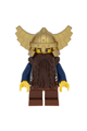 Fantasy Era - Dwarf, Dark Brown Beard, Metallic Gold Helmet with Wings, Dark Blue Arms - cas405