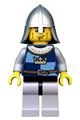 Crown Knight with quarters, helmet with neck protector, and vertical cheek lines - cas408