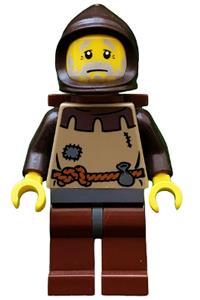 Peasant Male Old Minifigure - Male peasant from the Fantasy Era with an old appearance - cas409