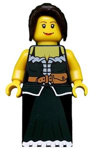 Peasant Female Minifigure - Female peasant from the Fantasy Era - cas412