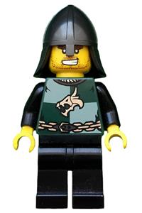 Dragon Knight Quarters Minifigure - Dragon Knight with quarters, helmet featuring a neck protector, and bared teeth from the Kingdoms theme - cas439