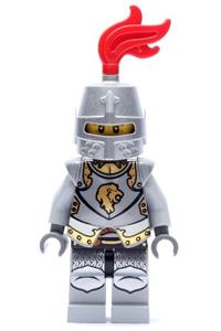 Kingdoms - Lion Knight Armor with Lion Head and Belt, Helmet Closed, Gray Beard cas443