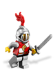 A Lion Knight from the Kingdoms theme wearing a helmet with a fixed grille and a rounded brown beard - cas444