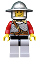 Kingdoms - Lion Knight Scale Mail with Chest Strap and Belt, Helmet with Broad Brim, Vertical Cheek Lines - cas447