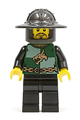 Dragon Knight with a helmet with a broad brim, sporting a moustache and stubble - cas456