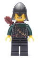 Dragon Knight in scale mail with chain and belt, helmet with neck protector, quiver, showing bared teeth - cas457
