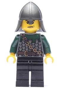 Kingdoms - Dragon Knight Scale Mail with Chain and Belt, Helmet with Neck Protector, Scowl cas458