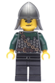 Dragon Knight wearing a scale mail with chain and belt, a helmet with neck protector, and a scowl - cas458