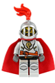 Lion Knight in Kingdoms theme wearing breastplate with lion head, belt, helmet with fixed grille, and cape - cas459