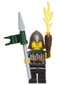 Dragon Knight wearing scale mail with chain and belt, a helmet with neck protector, and an open grin - cas463
