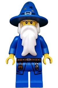 Blue Wizard Minifigure - Blue wizard from the Kingdoms theme - cas473