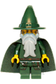 Kingdoms - Dark Green Wizard, Light Bluish Gray Beard, Cape (Chess King) - cas509