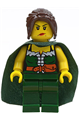 Chess Queen minifigure from the Kingdoms theme, wearing a dark green outfit - cas510