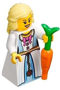 Princess Minifigure - Princess with bright light yellow hair - cas515