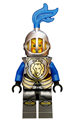 Castle - King's Knight Armor with Lion Head with Crown, Helmet with Fixed Grille, Blue Plume - cas523