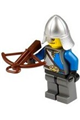 Castle - King's Knight Blue and White with Chest Strap and Crown Belt, Helmet with Neck Protector, Scared Face - cas530