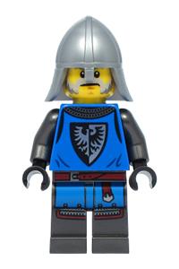 Black Falcon - Castle Guard Male, Flat Silver Neck-Protector cas554