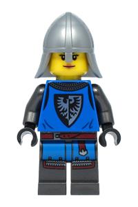 Black Falcon - Castle Guard Female, Flat Silver Neck-Protector cas555