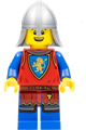 Male lion knight with a flat silver neck protector - cas563